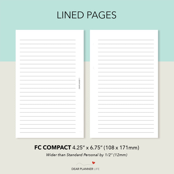 FREEBIE: Lined Notes Printable PDF - 9 Sizes Available (08)