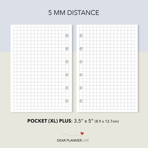 Square Grid & Dot Grid Template (Pocket Plus) Printable PDF : KP-17.18