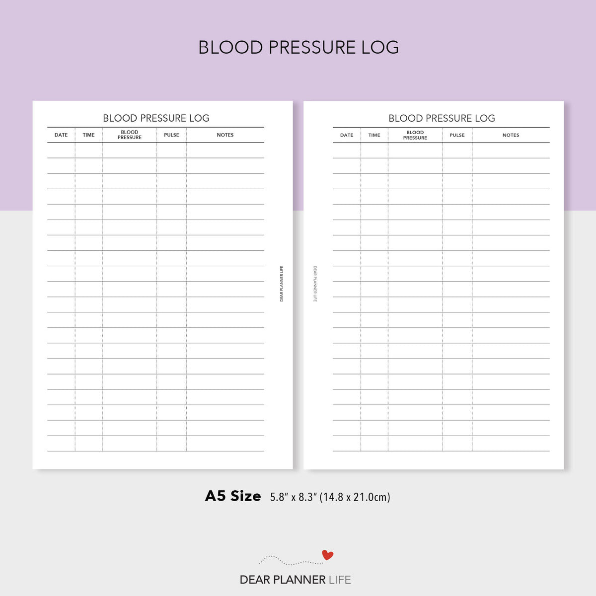 Blood Pressure Tracker (A5 Size) PDF Printable (A5-77) – DearPlannerLife blood-pressure-tracker-a5-size-pdf-printable-a5-77-dearplannerlife