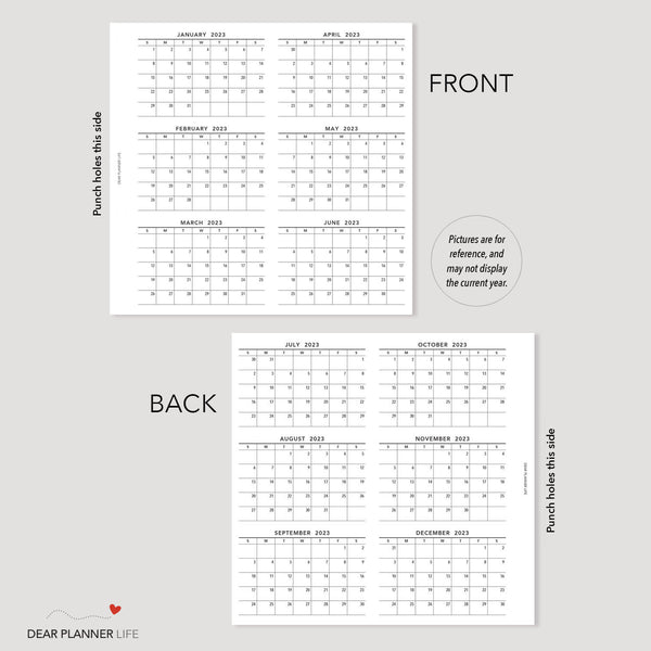 2024 Quarterly Foldout - Monday & Sunday (FC Compact Size) Printable PDF : F-76