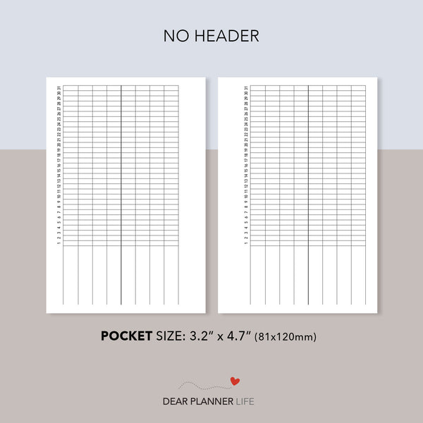 Monthly Goals Tracker (Pocket Size) Printable PDF : K-12