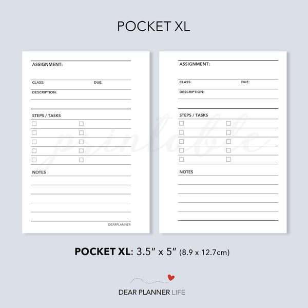 Assignment Plans (Pocket Plus) Printable PDF : KP-44