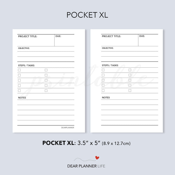 Project Tracker (Pocket Plus) Printable PDF : KP-54