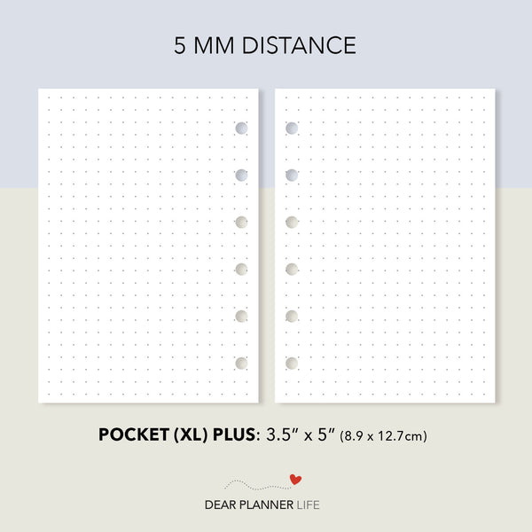 Square Grid & Dot Grid Template (Pocket Plus) Printable PDF : KP-17.18