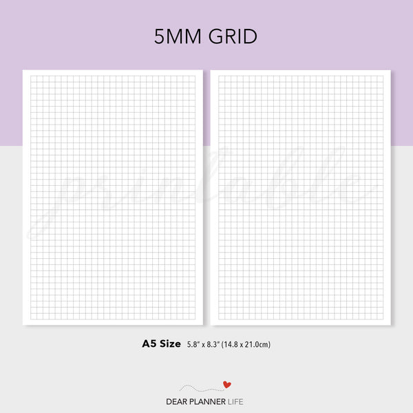 Dots and Grid (A5 Size) PDF Printable (A5-17.18)