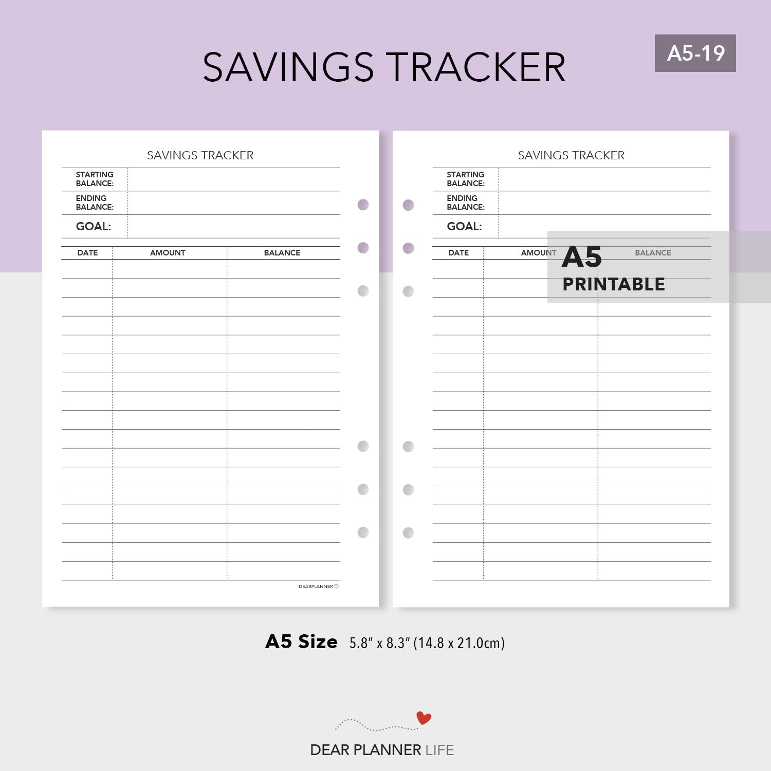 Savings Tracker Stencil