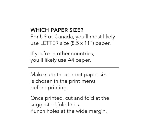 2024 Quarterly Foldout - Monday & Sunday (Personal Size) Printable PDF : P-76